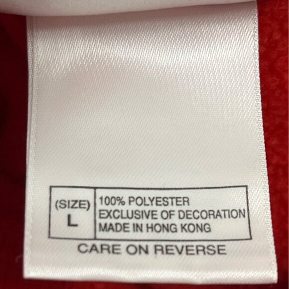 Walt Disney World Red Pullover Sweatshirt With Mickey & Minnie Embroidery Size L - Picture 6 of 7